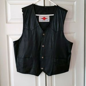 Leather vest size LG